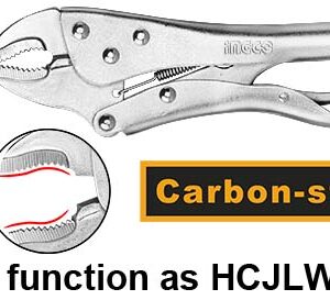 Curved jaw locking plier