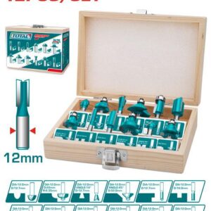 12 Pcs router bits set