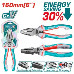 High leverage combination pliers 160mm 6"