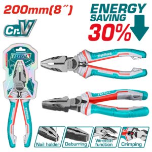 High leverage combination pliers 200mm 8"